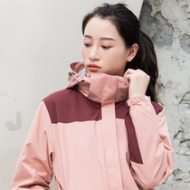 Outdoor jacket womens three-in-one detachable two-piece windbreaker coat tide card into Tibet ski mountaineering suit