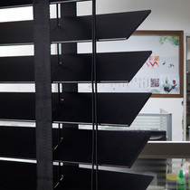 Russian imported high-grade black solid wood shutters electric wood shutters living room kitchen
