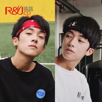 Hair band Mens street hipster hair band boys sports headscarf personality running headgear ins sweat-absorbing mens headband