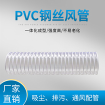 PVC Industrial Dust Suction Pipe Wood Engraving Machine Dust Removal Piping Corrugated Plastic Hose Transparent Water Pipe Telescopic Wind Pipe