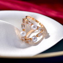 Simple Pearl three ring silk scarf ring buckle Joker professional silk towel buckle fixed corner buckle scarf scarf buckle shawl buckle