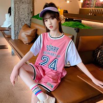 Childrens basketball suits CUHK Childrens sports suit New speed dry clothing for girls Summer 24 thin jersey