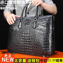 Thai Avocado Leather Handbag Men Genuine Leather Single Shoulder Bag Business Leather Bag Youth Skew Satchel Computer Briefcase