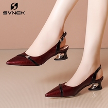 Coarse heel single shoes women patent leather shoes children 2021 new womens shoes pointed leather shoes WL0814