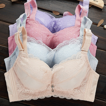 No steel ring gathering adjustment type upper support big sexy bra small chest flat chest Super THICK THICK THICK THICK a Cup girl underwear