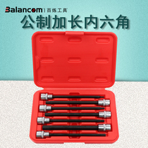 Taiwan Bai Refining Tools Imported 3 8 Square Metric Longed Allen Socket Wrench Set Spin Sleeve