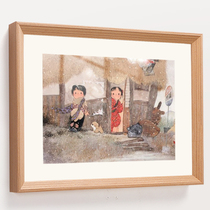 Solid wood photo frame picture frame hanging wall 8k a4a3