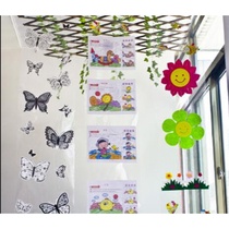 A4A3 plastic transparent film kindergarten art materials environment hanging decoration pvc painting graffiti soft handmade diy