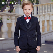 BOERSS boys suit suit suit children dress baby flower girl wedding Primary School host piano performance suit