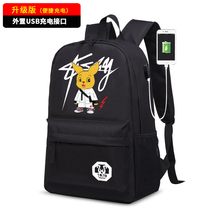 Cartoon anime school bag mens shoulder bag large-capacity fashion trend travel bag junior high school students primary school students female backpack