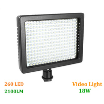  HD 260 LED Video Light Lamp 18W 2100LM 5600K 3200K Dimmable