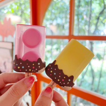 Contact lens case portable small cartoon beauty contact lens care storage companion box cute girl ice cream storage box