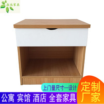 Plate type simple bedside table Hotel Hotel Furniture bed economy side cabinet size color can be customized with drawer cabinet