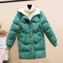 2021 Winter New Long women loose coat Korean version of Down cotton jacket students bread clothing ins tide