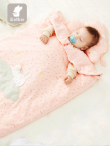 Baby sleeping bag Autumn and winter anti-kick quilt Baby sleeping bag Cartoon four seasons Childrens vest quilt sleeping bag Autumn and winter