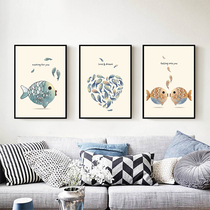 5d Diamond painting love fish full of diamond embroidery simple modern paste diamond cross stitch 2019 new living room tripchin painting