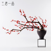 New Chinese model room floral ornaments Villa Hotel simulation peach blossom decoration living room porch home accessories furnishings