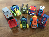 Export defects small dirty black spots soft glue car Small month old baby does not hurt hands not afraid of bump car model sliding toys