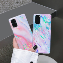 Samsung note20ultra mobile phone shell marble tattoo s20 laser dazzling soft shell s10 dream starry sky s9plus full package anti-fall note10 9 personality in