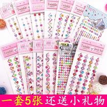 Child reward sticker girl manually pasted diamond stickers with three-dimensional gemstone bracelet decoration