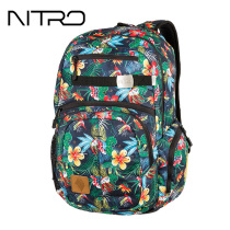 NITRO Nejo backpack large capacity new canvas school bag European and American computer travel backpack College student bag