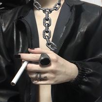 Dark psychedelic scale octopus feet wrapped titanium steel stainless steel non-fading opening men and womens same ring