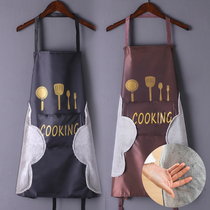 Hand-rubable kitchen household cooking apron Men and women oil-proof and waterproof adult overalls waist fashion cute overalls