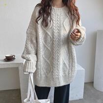 sandro moscoloni sweater womens loose and lazy outerwear autumn and winter Korean style thick knitwear mid-length