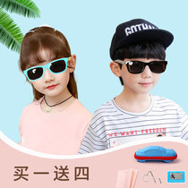 Children sun glasses 3-12 years old girls polarized glasses anti-ultraviolet students cute children Boy dark glasses tide