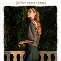 SPAO Harry Potter co-name Lady navy collar short sleeve shirt 2020 Summer new school uniform SPYAA25D51