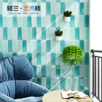 Luo Lan Nordic bathroom Bathroom balcony Restaurant background wall tiles Non-slip tiles 100x280 feather handmade tiles