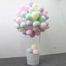 ins Hot air balloon basket Macaron balloon Romantic proposal confession decoration 100 days of the day party decoration