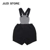 JUZI STORE Clothing Air Cotton Pane Retro Style Wind Gust Back Belt Pants Neutral Boy Girl 1730703
