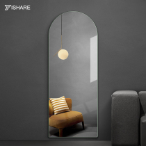 Yishare wall-mounted without frame wearing mirror arch door type mirror home bedroom full body mirror clothing shop fitting mirror