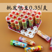 Rotating lipstick sugar children candy fruit snacks creative cartoon shape lipstick sugar Box 30