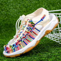Summer childrens sandals mens non-slip wading anti-collision beach shoes small childrens shoes womens weaving casual childrens students holes