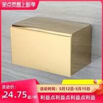 Stainless steel golden paper towels toilet paper towel box toilet polished handmade paper frame bathroom waterproof cramps paper box