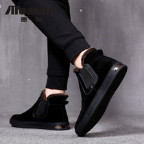 Snow Boots for men in winter warm plus wool boots high-help boots northeastern cotton shoes worn skin casual boots