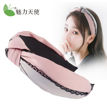 Hairband Korean simple fabric knotted wide-brimmed hair accessories hair cave headband Korean version of sweet face-washing hairpin lady headdress