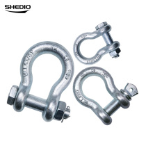 Shengdiao American bow shackle M6 810 lifting buckle snap ring tool galvanized shackle High strength lifting accessories