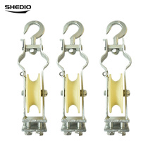 Manufacturer direct selling aluminum unwinding wire tackle power seat hanging dual-use unwinding pulley cable optical cable optical cable nylon wheel