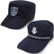 Security hat spring and autumn mens new security training cotton cap female general property hotel guard Black Cap