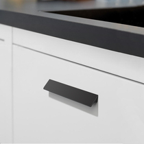 Black modern minimalist American cabinet handle upscale Incline Drawer Wardrobe Doorknob Kitchen Cabinet Light Extravaganza