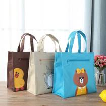 Cute cartoon student lunch box bag portable lunch box office worker tote bag Large capacity lunch box bag waterproof lunch bag