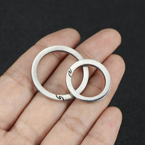 Creative titanium alloy keyring ring round key buckle personality hanging buckle multifunction outdoor EDC equipped key ring