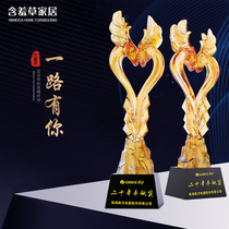 High-grade glass trophy custom crystal medal Classic creative custom enterprise company custom honor prize award
