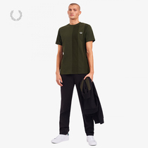 FRED PERRY MENS short-sleeved T-shirt 2021 summer new British cotton casual wheat ear embroidery top M1593