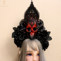  annzley New Halloween rose ring Vampire snake ghost skull head decoration hairband party costume