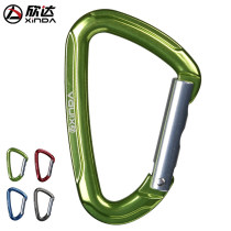 Xinda outdoor rock climbing fast hanging 24KN aluminum alloy load-bearing mountaineering buckle straight door fast hanging steel wire door fast hanging equipment