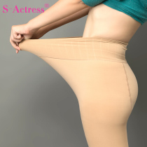 High waist skin color plus size leggings Winter Women 2018 new high-elastic velvet padded warm cotton pantyhose